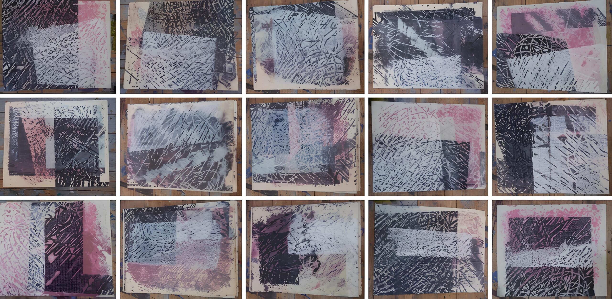Digital Highway — Woodcut, screenprint and monoprint, 117cm × 176cm, by Bianca Cork