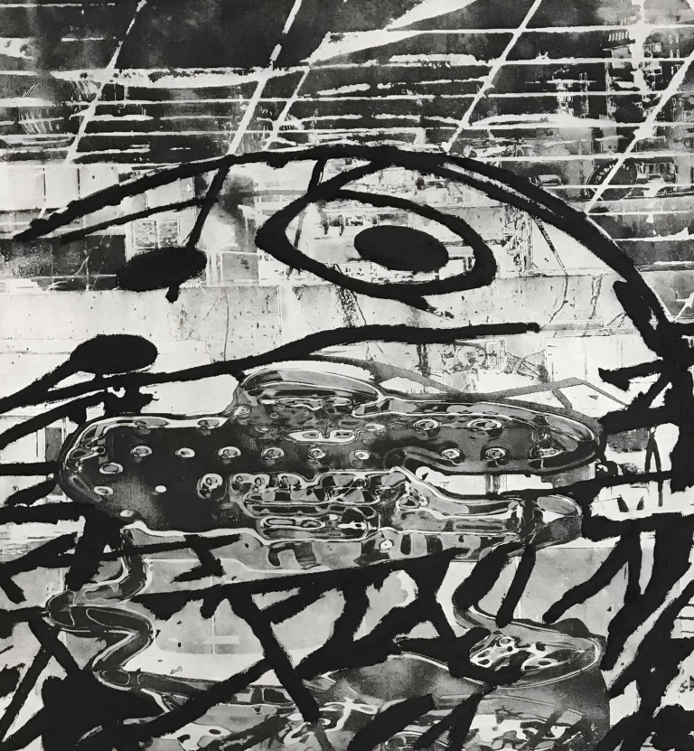 Emerge 1 — Etching, Oil Bar, 62cm × 62 cm, by Bianca Cork