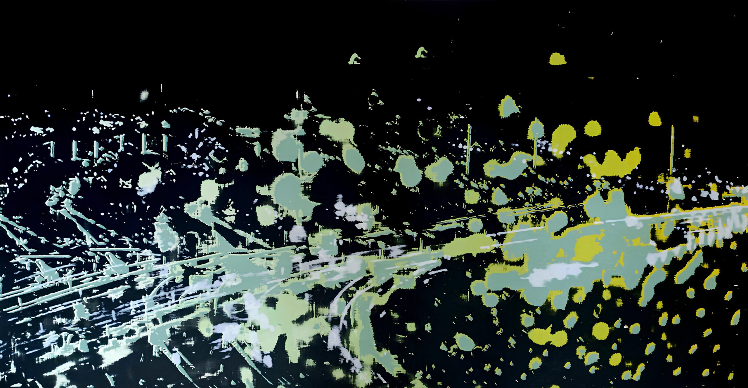 Nightcam Youxizhou bridge — Screenprint, 50cm x 100cm, by Bianca Cork