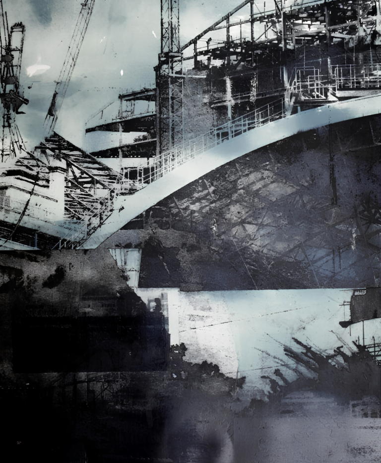 Port II — Etching, 66 × 67 cm, by Bianca Cork