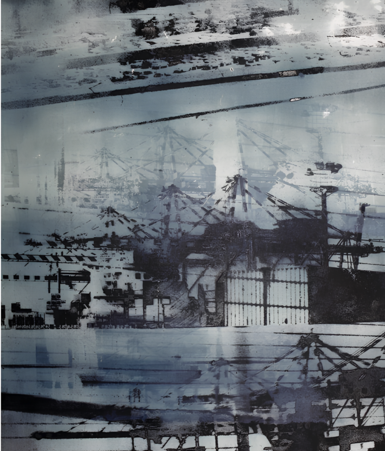 Port I — Etching, 66cm × 76 cm, by Bianca Cork