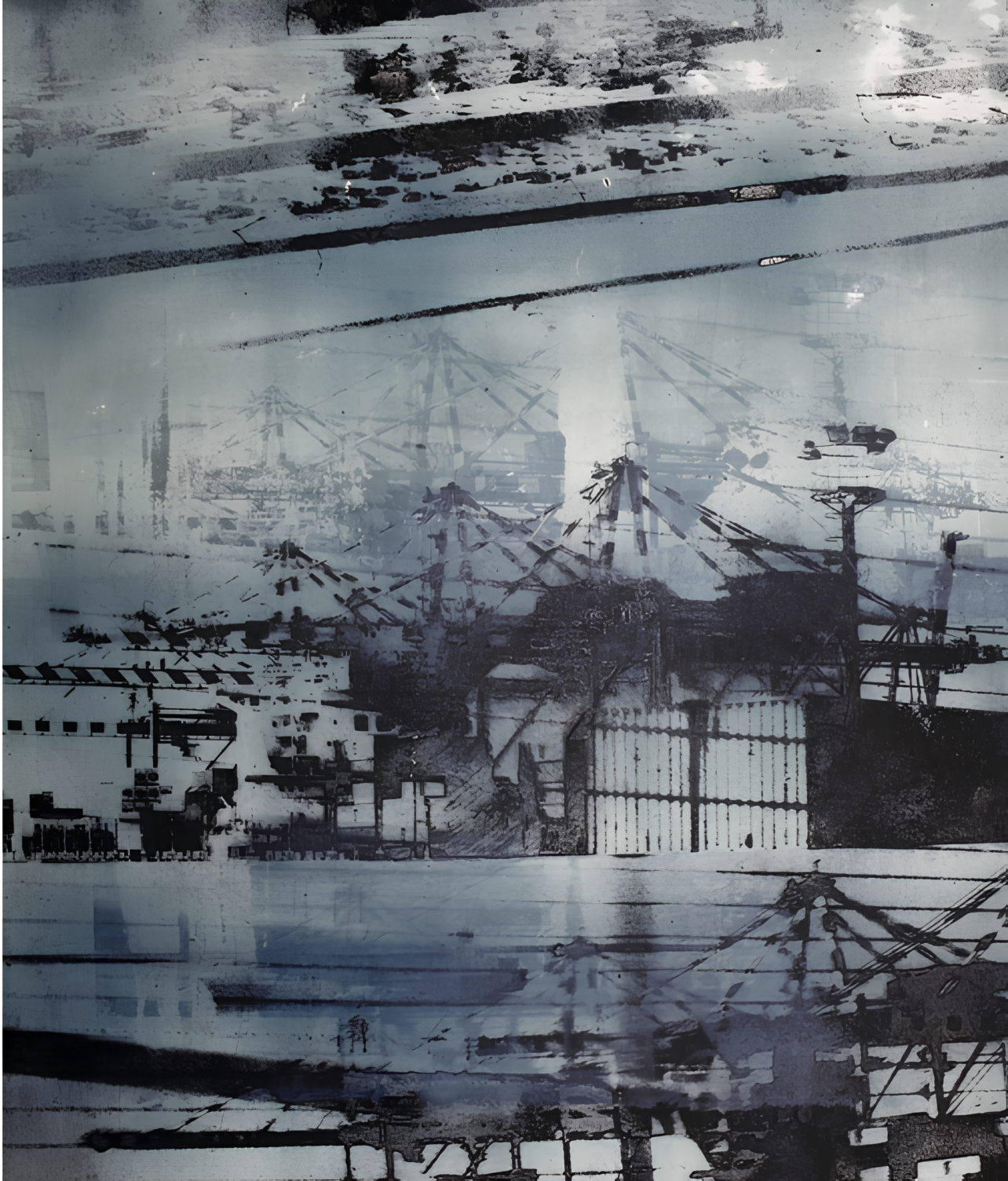 Port I — Etching, 66cm × 76 cm, by Bianca Cork