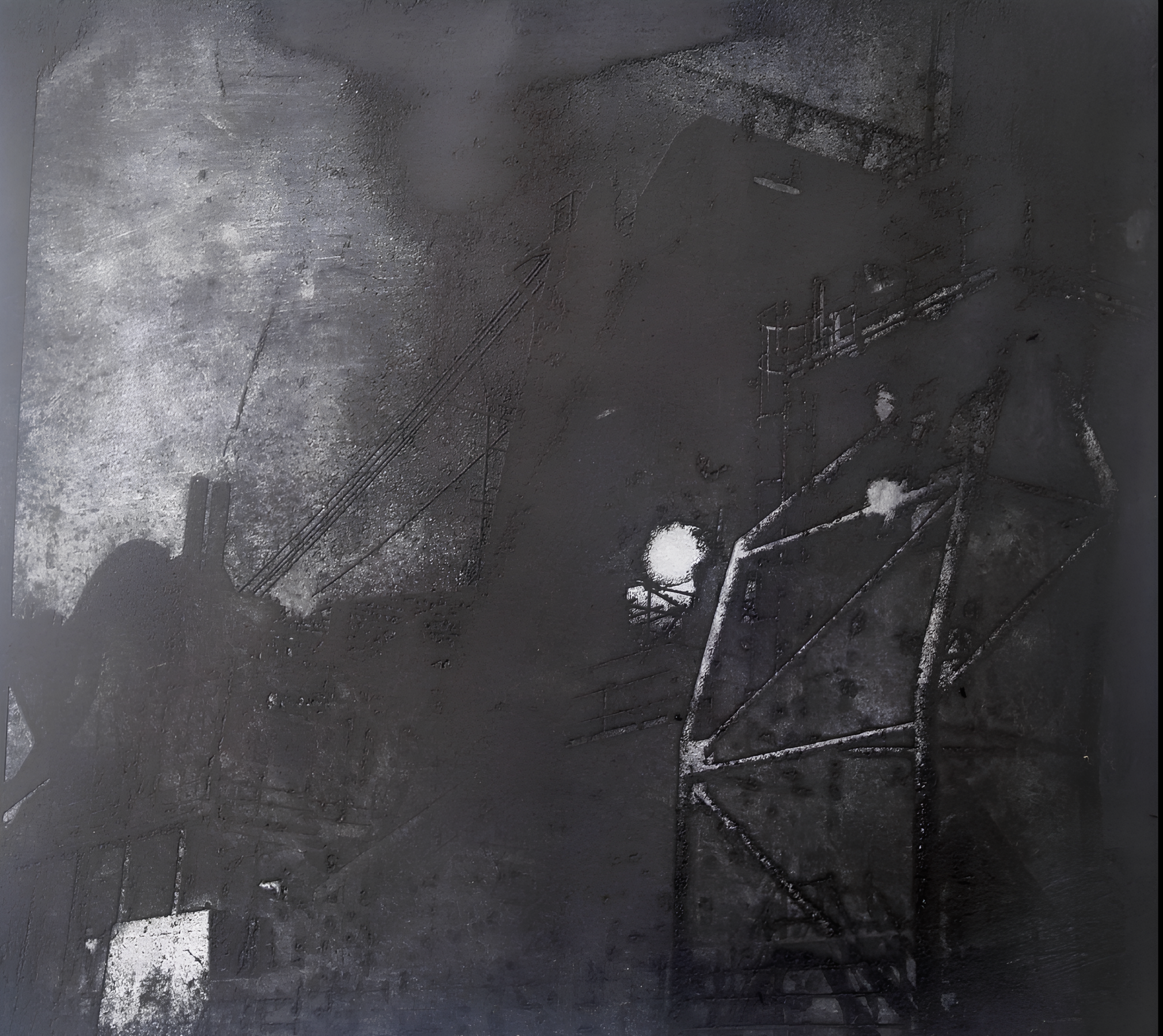 Refit — Etching, 60 × 60 cm, by Bianca Cork