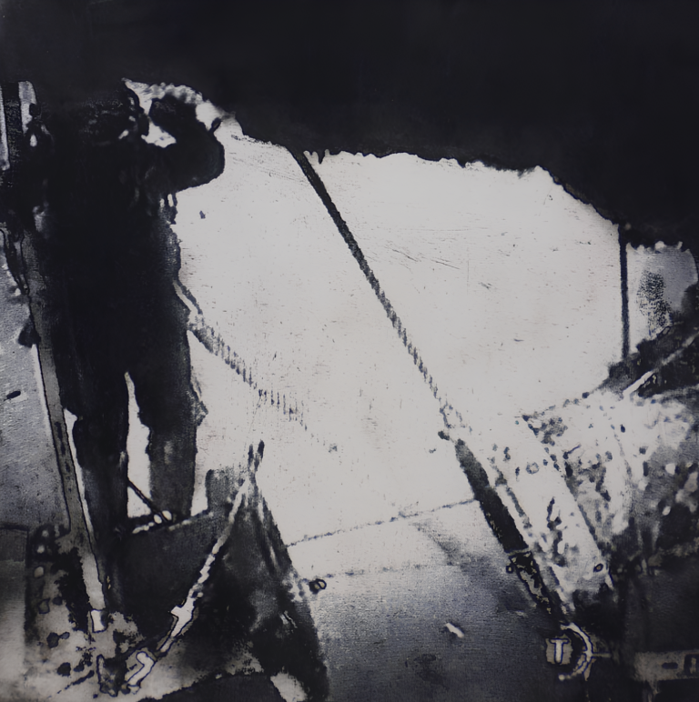 Saturation Diver II — Etching, 58cm x 58cm, by Bianca Cork