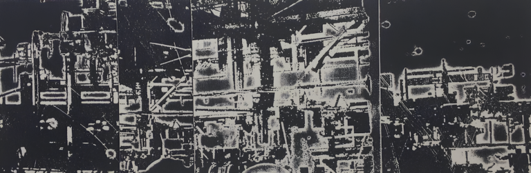 Refit II — Steel Relief Print, 70cm x 35cm, by Bianca Cork