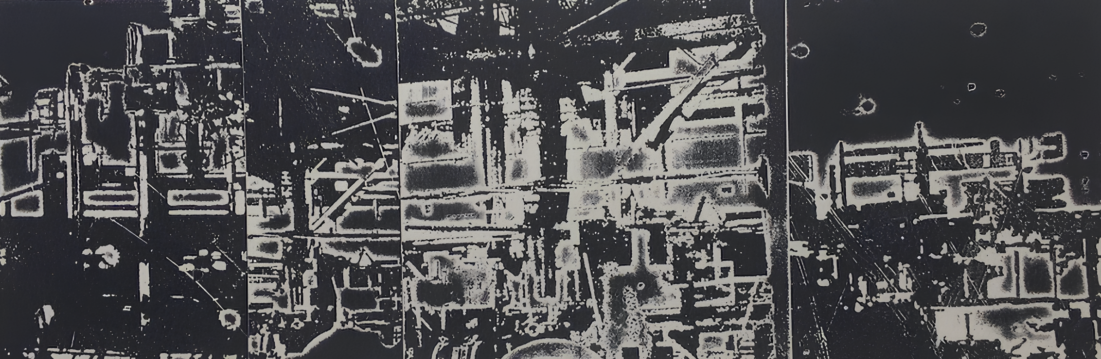 Refit II — Steel Relief Print, 70cm x 35cm, by Bianca Cork