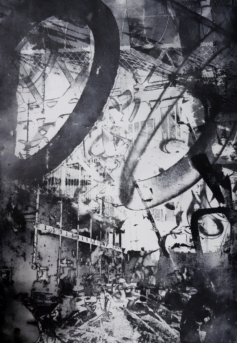 Jiujiang Road — Etching, 70cm x 100cm, by Bianca Cork